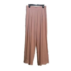 Light pink wide leg trousers
